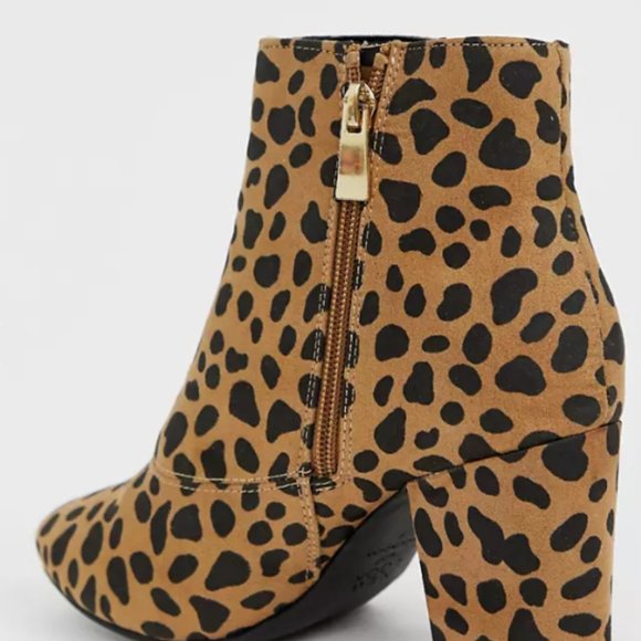 Chunky Heel Bootie in Cheetah Print - Picture 2 of 7